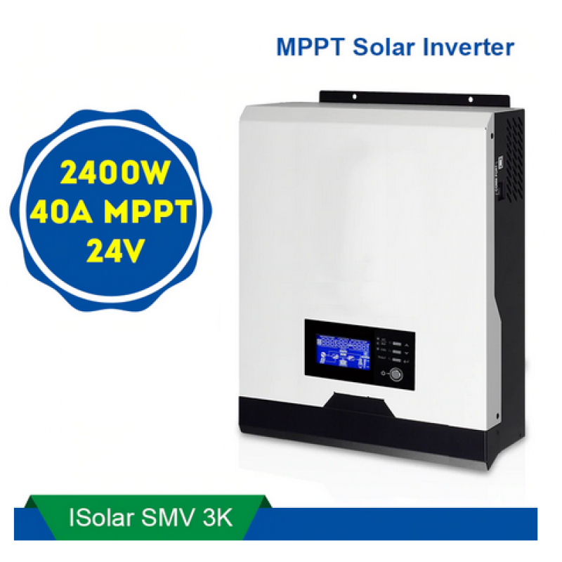 Invertor Solar 2400W  220V 40A MPPT Unda pura 24V 